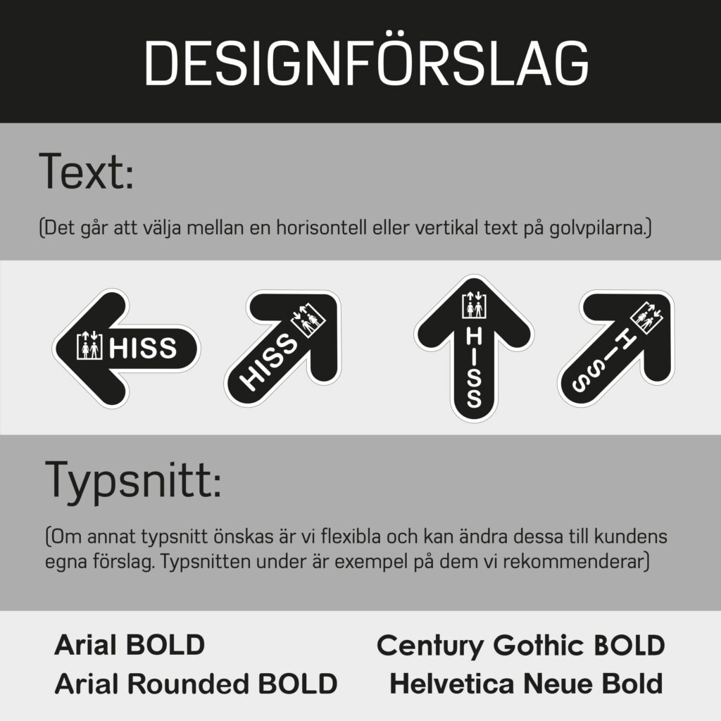 Designförslag golvpilar
